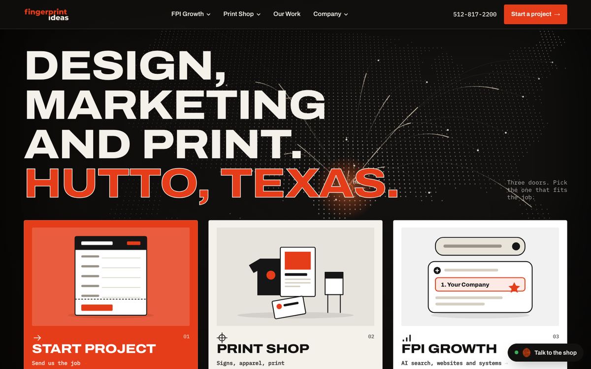 Fingerprint Ideas website, built by Fingerprint Ideas